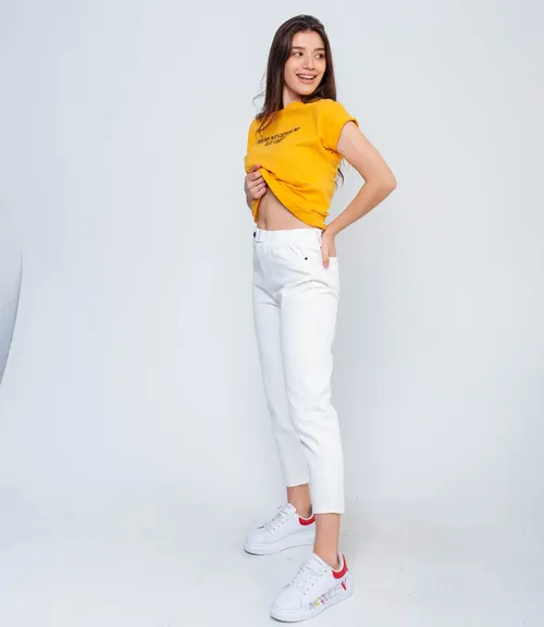 Джинсы #КТ3333, белый - фото 2