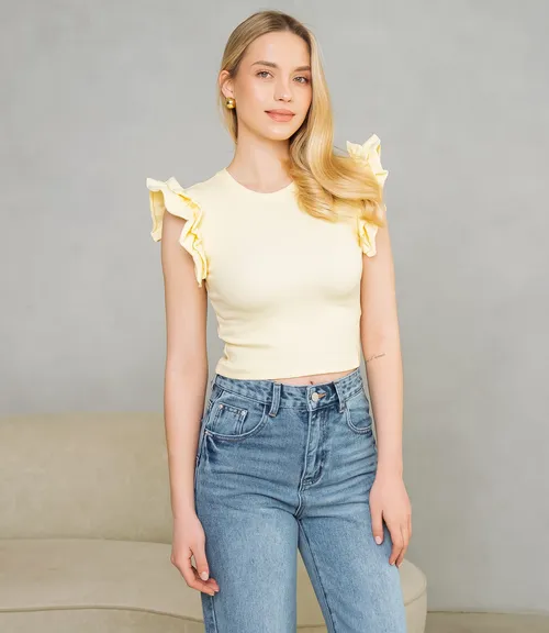 Футболка #ОКТ085006, жёлтый