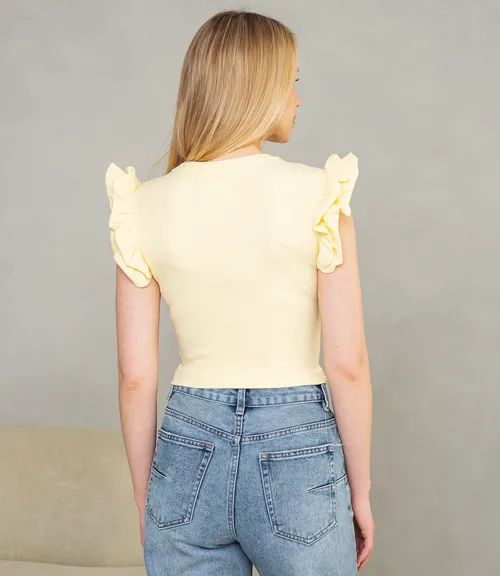 Футболка #ОКТ085006, жёлтый