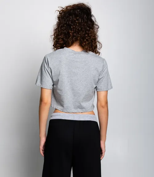 Футболка #КТ888119, серый меланж