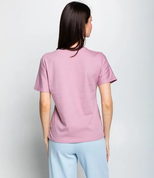 Футболка #КТ92139, сиренево-розовый