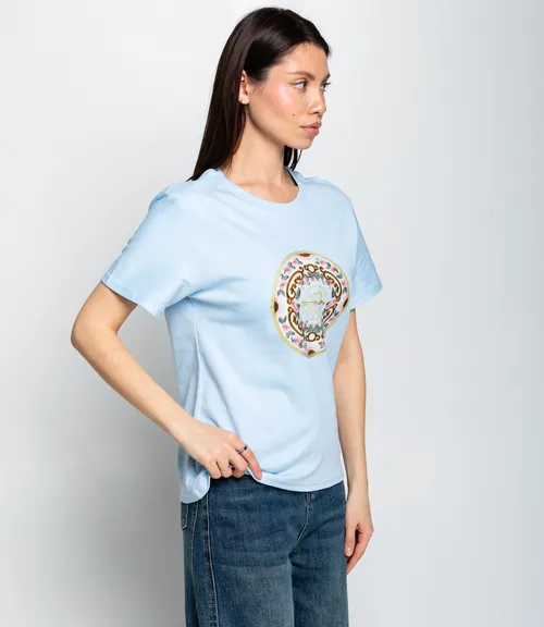 Футболка #КТ92139, голубой