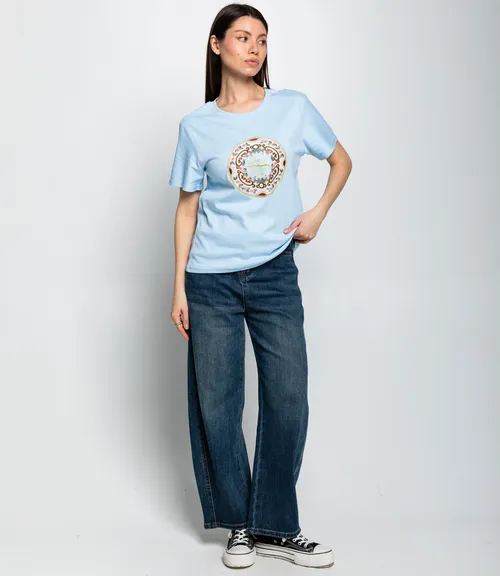 Футболка #КТ92139, голубой