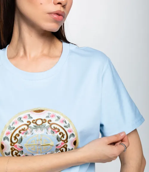 Футболка #КТ92139, голубой