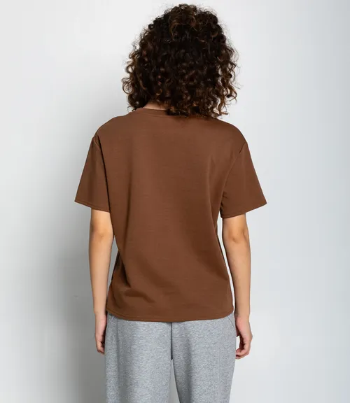 Футболка #КТ1387, коричневый
