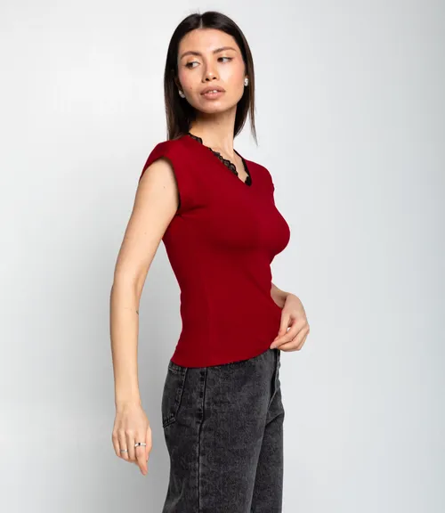 Футболка #КТ6858 (2), бордовый