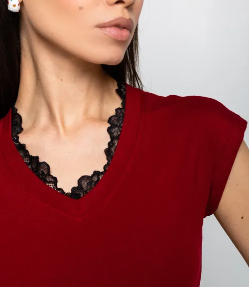 Футболка #КТ6858 (2), бордовый