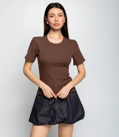 Футболка #КТ6131, шоколадный