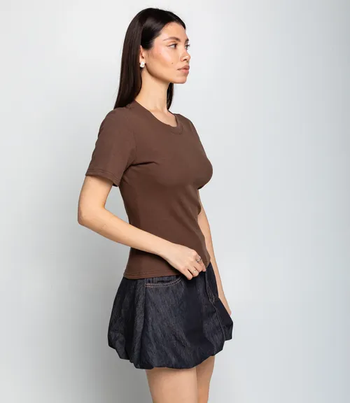 Футболка #КТ6131, шоколадный