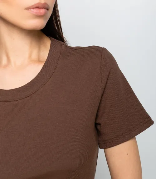 Футболка #КТ6131, шоколадный