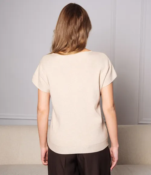 Футболка #КТ6010 (3), бежевый