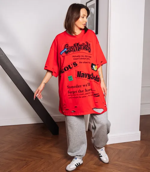 Футболка #КТ9279, красный