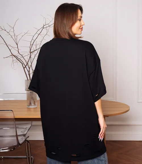 Футболка #КТ9279, чёрный