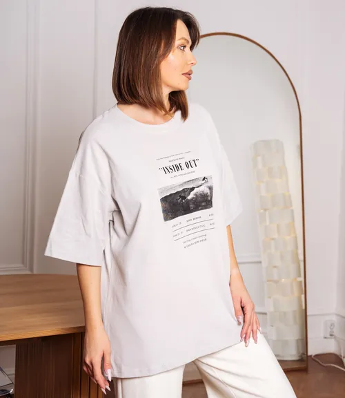 Футболка #КТ6848, светло-серый