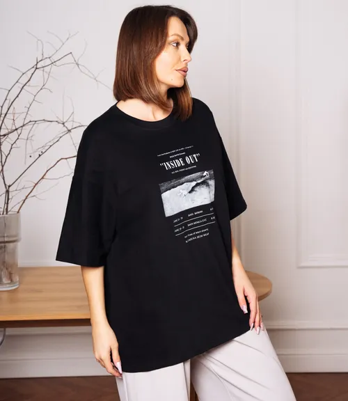 Футболка #КТ6848, чёрный