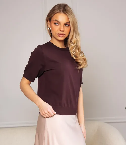 Футболка #ОКТ185001, шоколадный