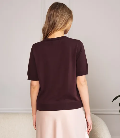 Футболка #ОКТ185001, шоколадный