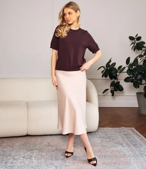 Футболка #ОКТ185001, шоколадный