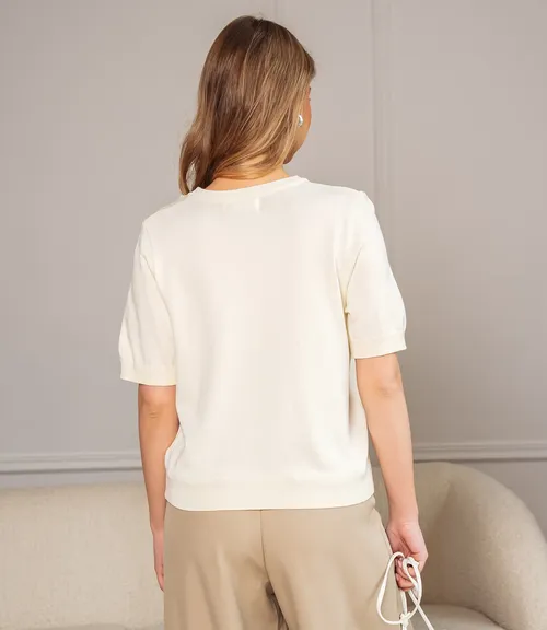 Футболка #ОКТ185001, кремовый