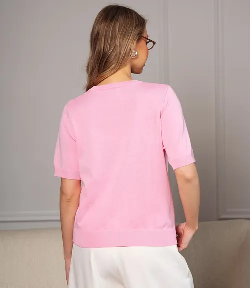 Футболка #ОКТ185001, розовый