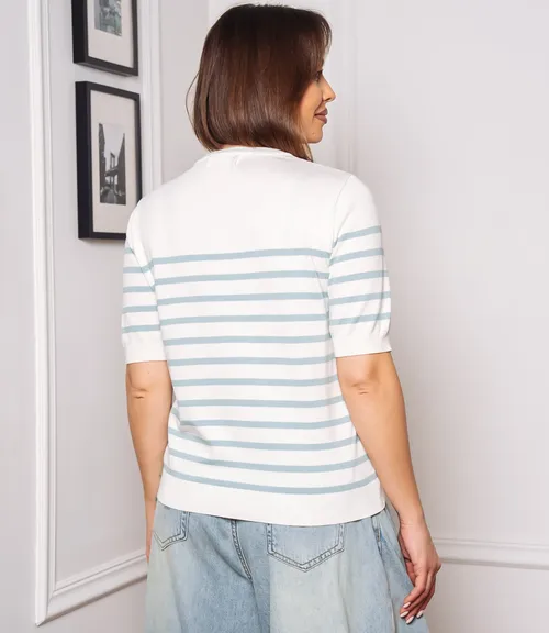 Футболка #ОКТ185002, ментоловый, белый