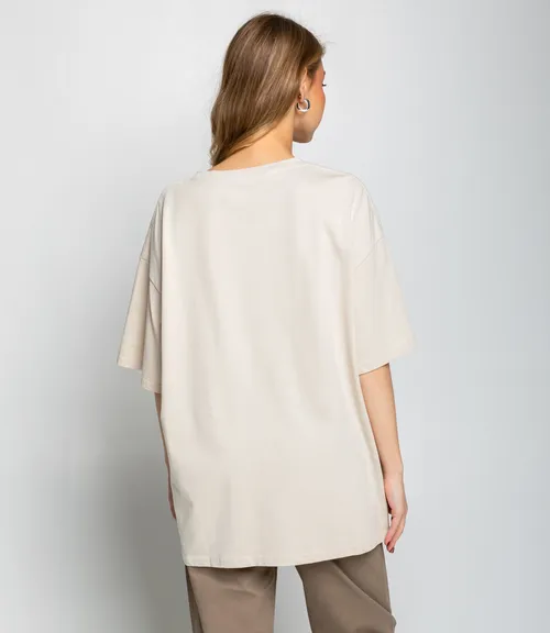 Футболка #КТ308230, светло-бежевый