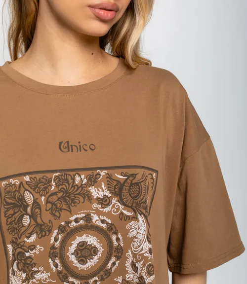 Футболка #КТ308230, тёмно-бежевый