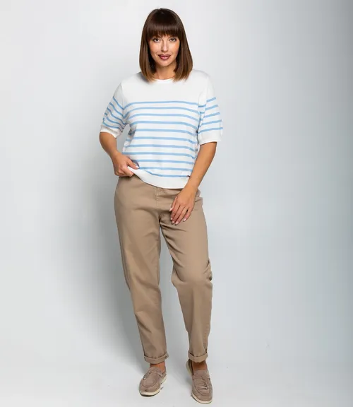 Футболка #ОКТ185002, голубой, белый