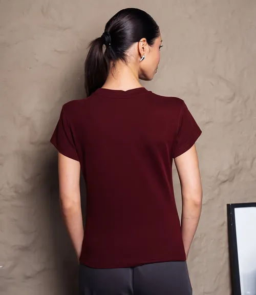 Футболка #КТ6212, бордовый