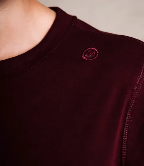 Футболка #КТ6212, бордовый