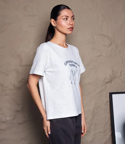 Футболка #КТ861 (4), светло-серый меланж