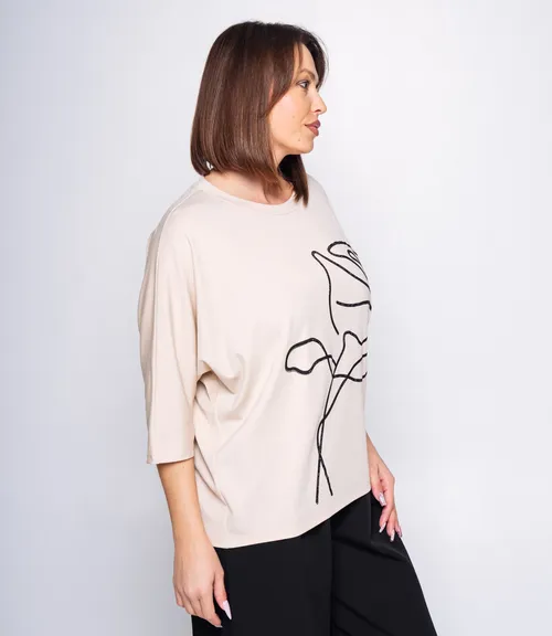 Футболка #КТ26017, бежевый