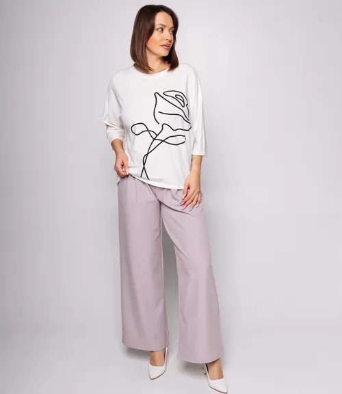 Футболка #КТ26017, молочный