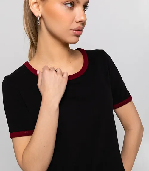 Футболка #КТ3568, чёрный