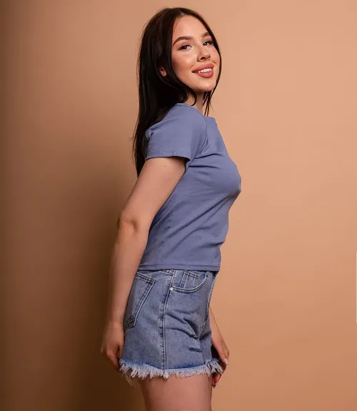 Футболка #КТ3610, голубой - фото 3