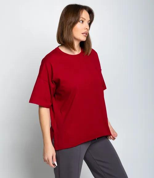 Футболка #КТ1612 (1), бордовый