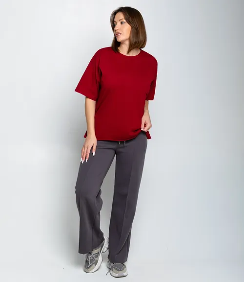 Футболка #КТ1612 (1), бордовый