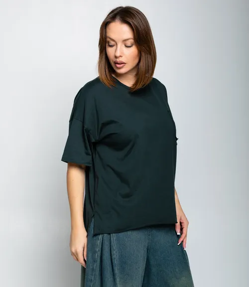 Футболка #КТ1612 (1), изумрудный