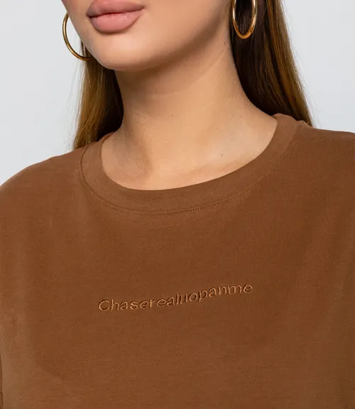 Футболка #КТ8037, коричневый