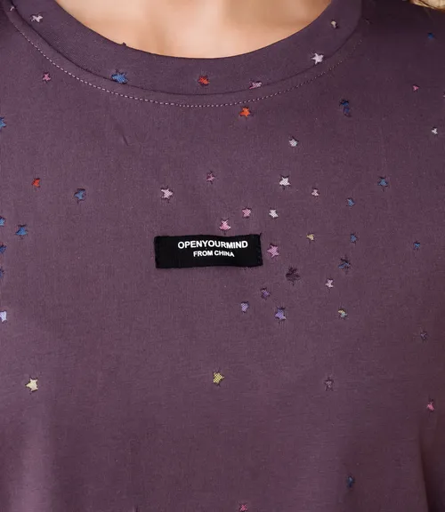 Футболка #КТ881002, фиолетовый