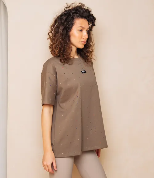 Футболка #КТ881002, хаки