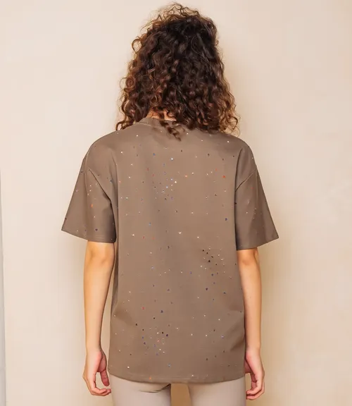 Футболка #КТ881002, хаки