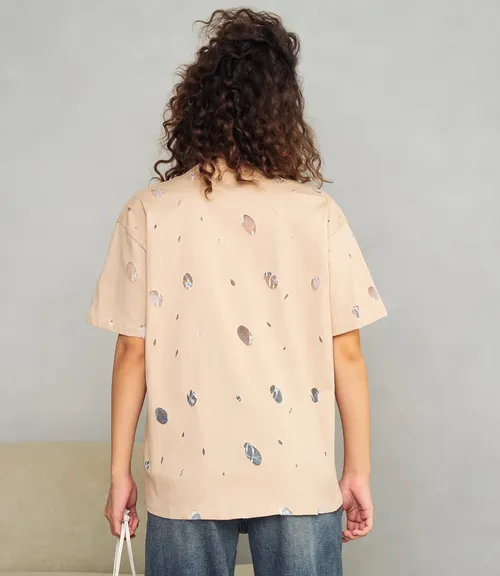 Футболка #КТ881001, бежевый