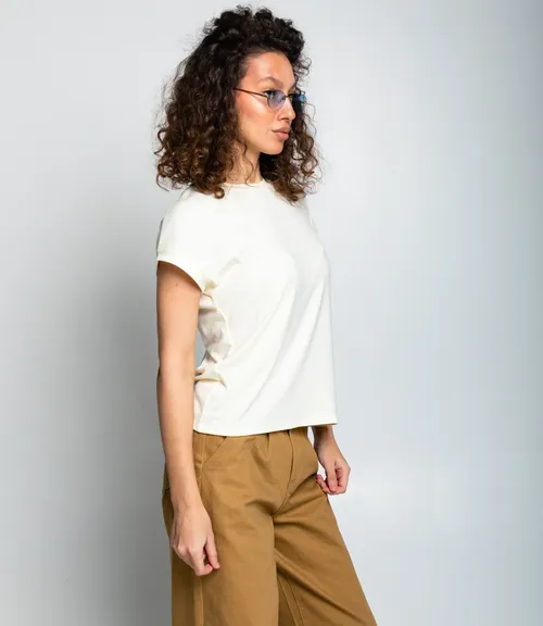 Футболка #КТ1016 (1)-1, кремовый