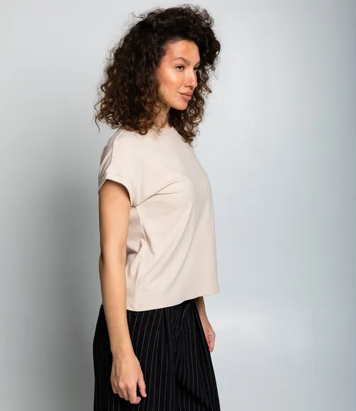 Футболка #КТ1016 (1)-1, светло-бежевый