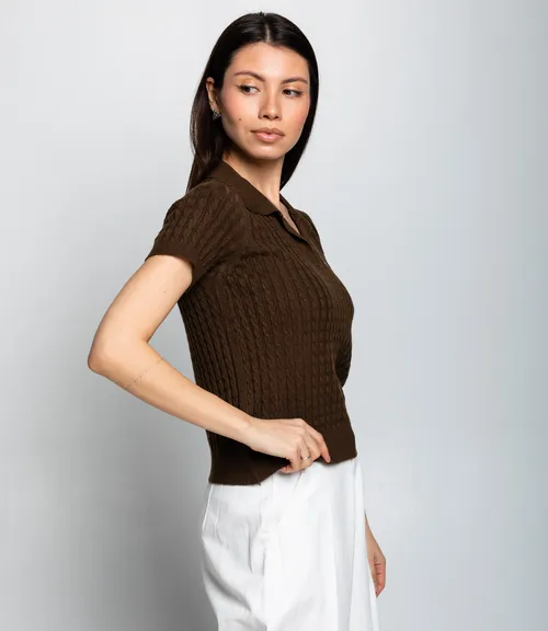 Футболка #КТ933 (3), тёмно-коричневый