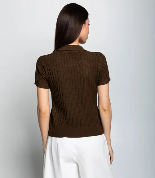 Футболка #КТ933 (3), тёмно-коричневый