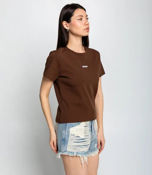 Футболка #КТ230, шоколадный