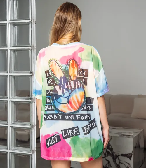 Футболка #КТ11 (12), голубой, зелёный