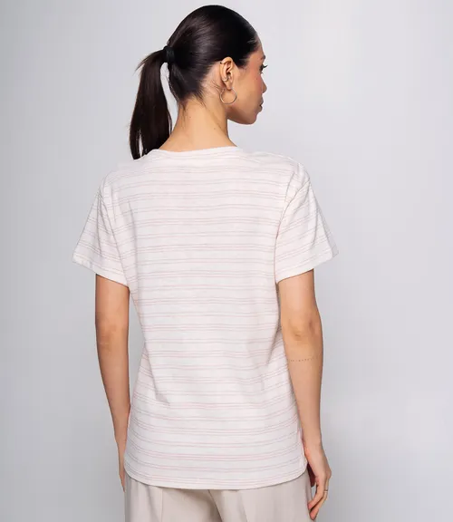 Футболка #КТ9101 (2), розовый, белый